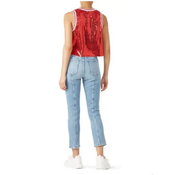 NWT FILA kiki glam sequin crop top in red small - Picture 7 of 11